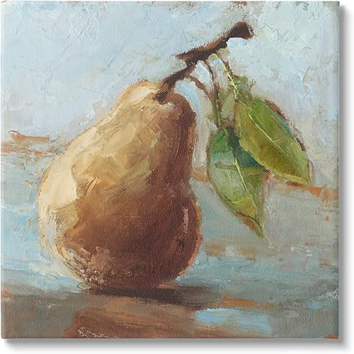 Stupell Industries Lienzo decorativo para pared, diseño de frutas de pera, diseño de Ethan Harper