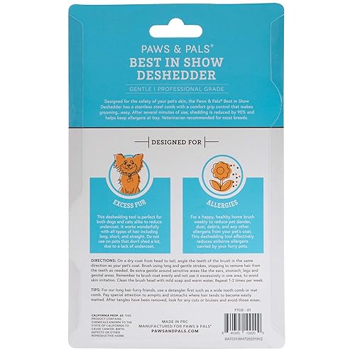 Miniatura 3 de Rastrillo recortador de pelo, para perros y gatos, peina y remueve el pelo de las mascotas, parte de los accesorios para cepillado, de Paws & Pals