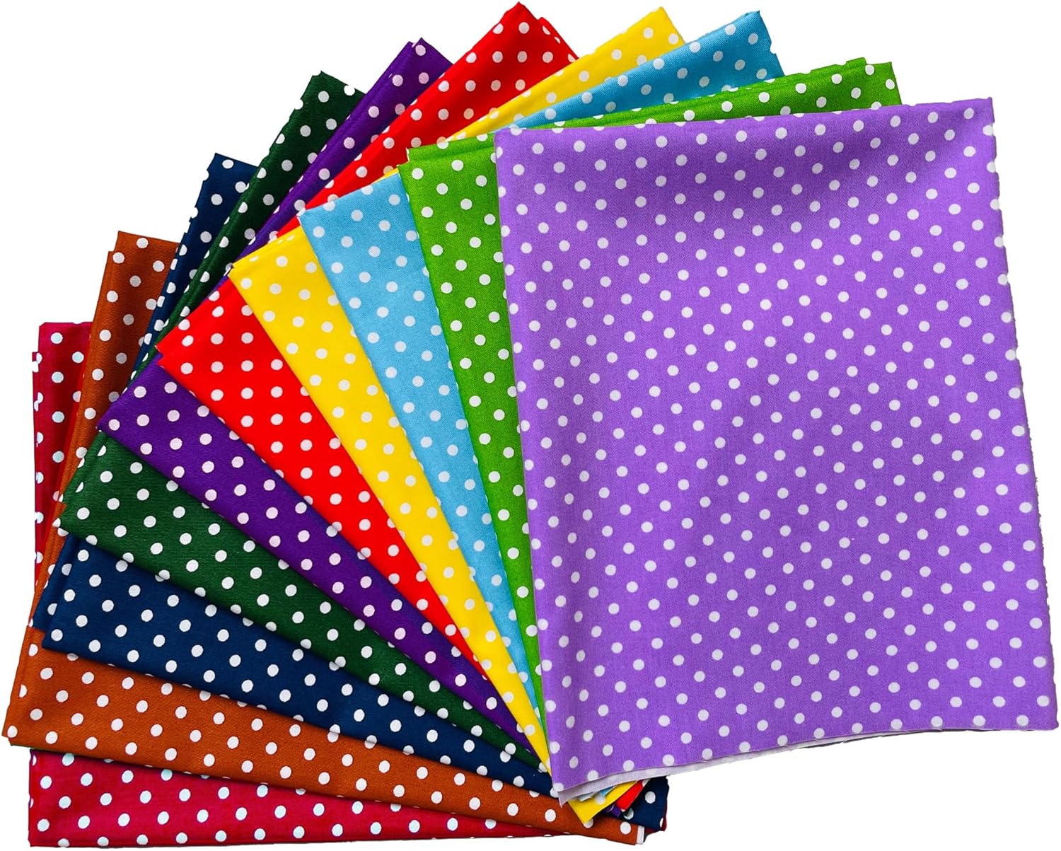 Fat Quarters Cotton Fabric Bundles 18" x 22" Quilting Fabric for Sewing,10 PCS Dots