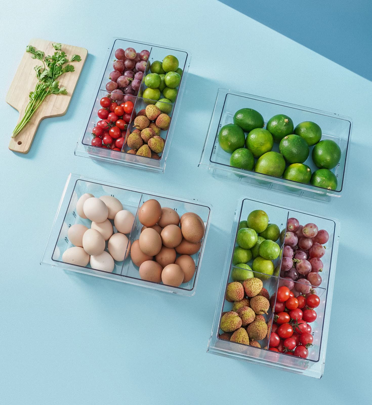 Fridge/freezers Pull Out Drawers Bins Refrigerator Organizer Shelf