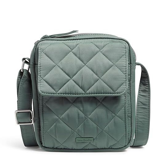 Vera Bradley Women's Performance Twill Small Crossbody Purse, Olive Leaf, One Size