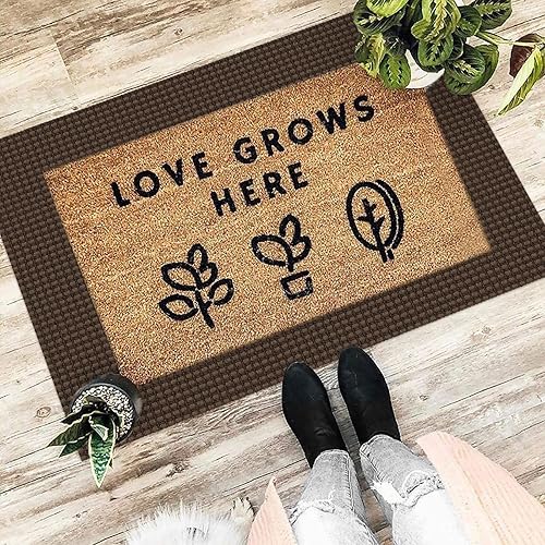 Vista 121 de EARTHALL - Tapete tejido lavable con parte trasera de goma, tapete trenzado de algodón antideslizante para interiores para entrada, pasillo, cocina