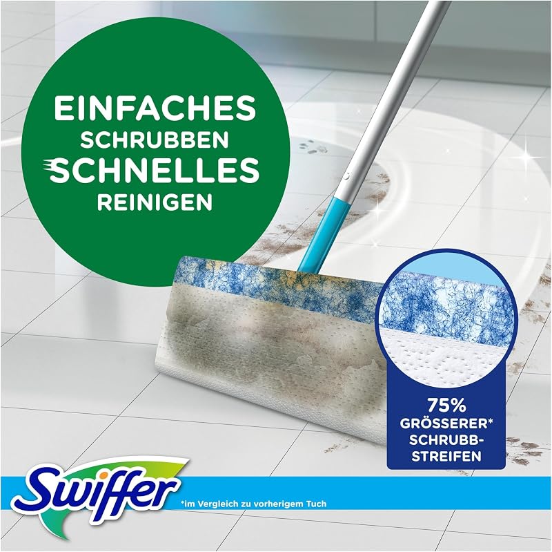 Swiffer Floor Mop Refill Pack, Moist Floor Wipes with Citrus Fresh Fragrance, Pack of 60, for Quick and Easy Cleaning of Hard Floors