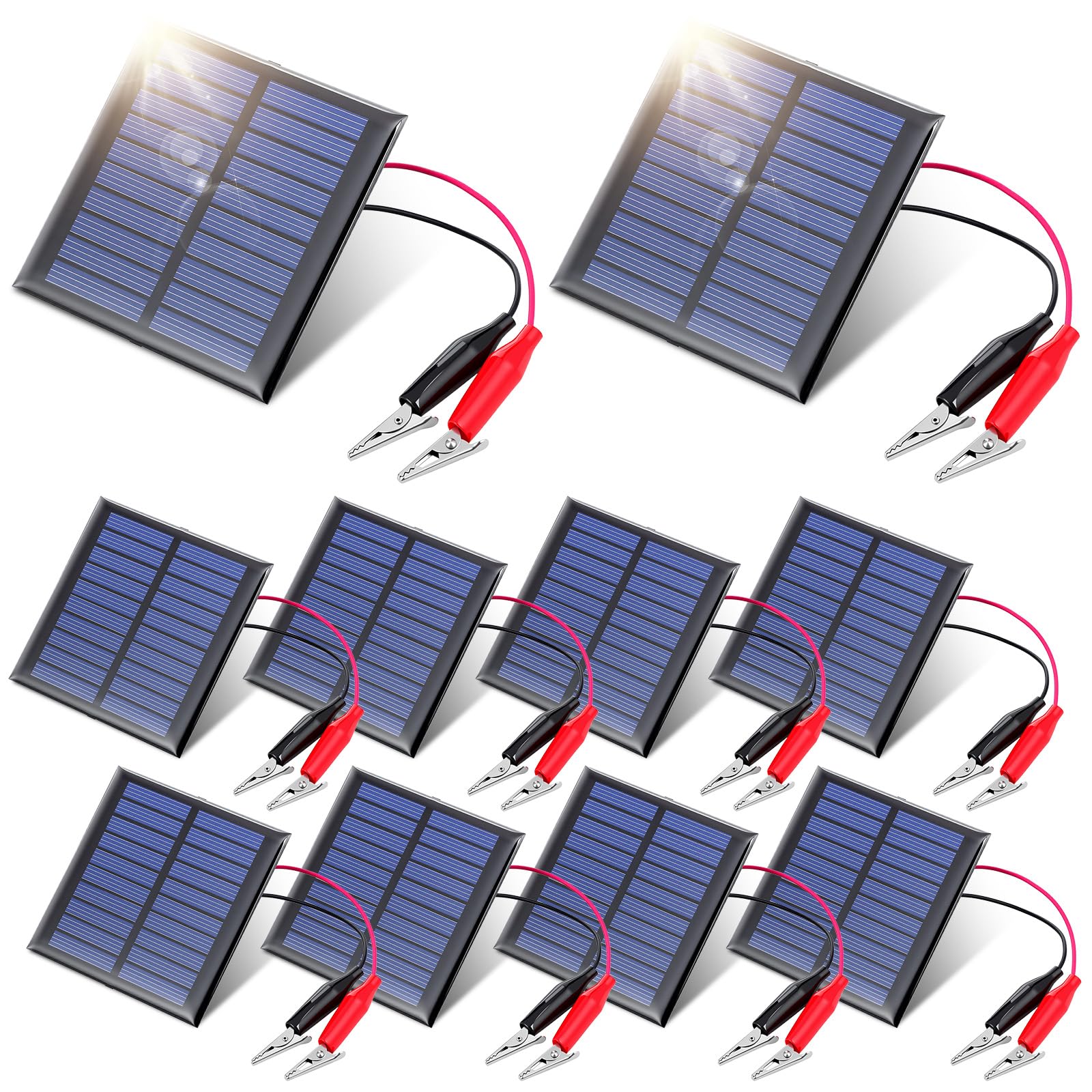Amazon.com : Tellegloww 10 Pcs 0.5w 5v 100ma Mini Small Solar