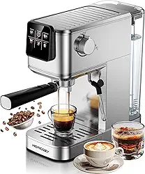 Máquina De Café Expresso De 20 Bares Com Tecnologia De Infusão Rápida A Frio, Vaporizador De Leite, Controle Por Tela Sensível Ao Toque, Reservatório De Água Compacto, Ideal Para Lattes, Cap