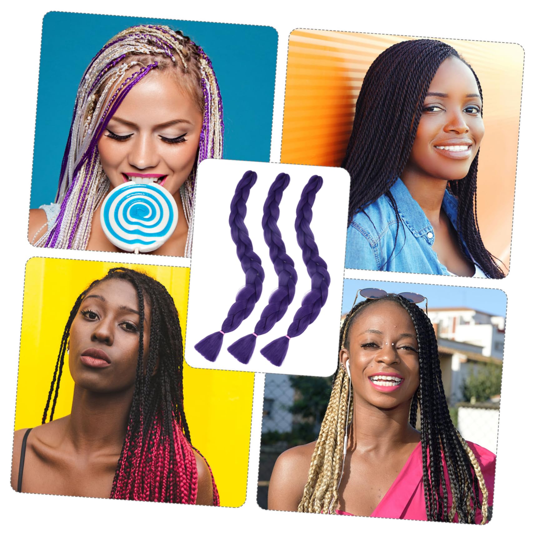 Healeved 3pezzi Extension Sintetici Per Parrucche Afro Accessori Per e Speciali