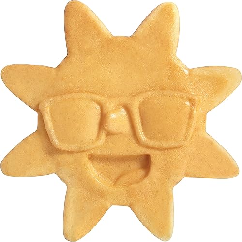 Miniatura 6 de Rise & Shine - Mini waflera de sol, tamaño personal de 4 pulgadas Sunshine Smile individual para niños y adultos, bonito wafler eléctrico