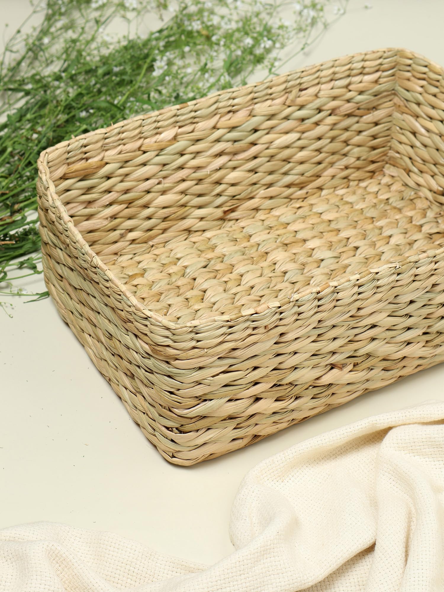 Habere India-All the Cultures Fabricating India Storage Baskets | Cane Or Bamboo Basket | Tray Online As Gift Hamper Basket | Wardrobe Basket (X-Large), Rectangular, Beige (B08LW17PT6) Amazon Price History, Amazon Price Tracker