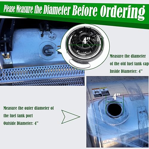 Miniatura 4 de Tapa de combustible diésel con bloqueo, 2 piezas de repuesto para Peterbilt 379 389 579 de 4 pulgadas, estilo palanca, semi camiones, accesorios
