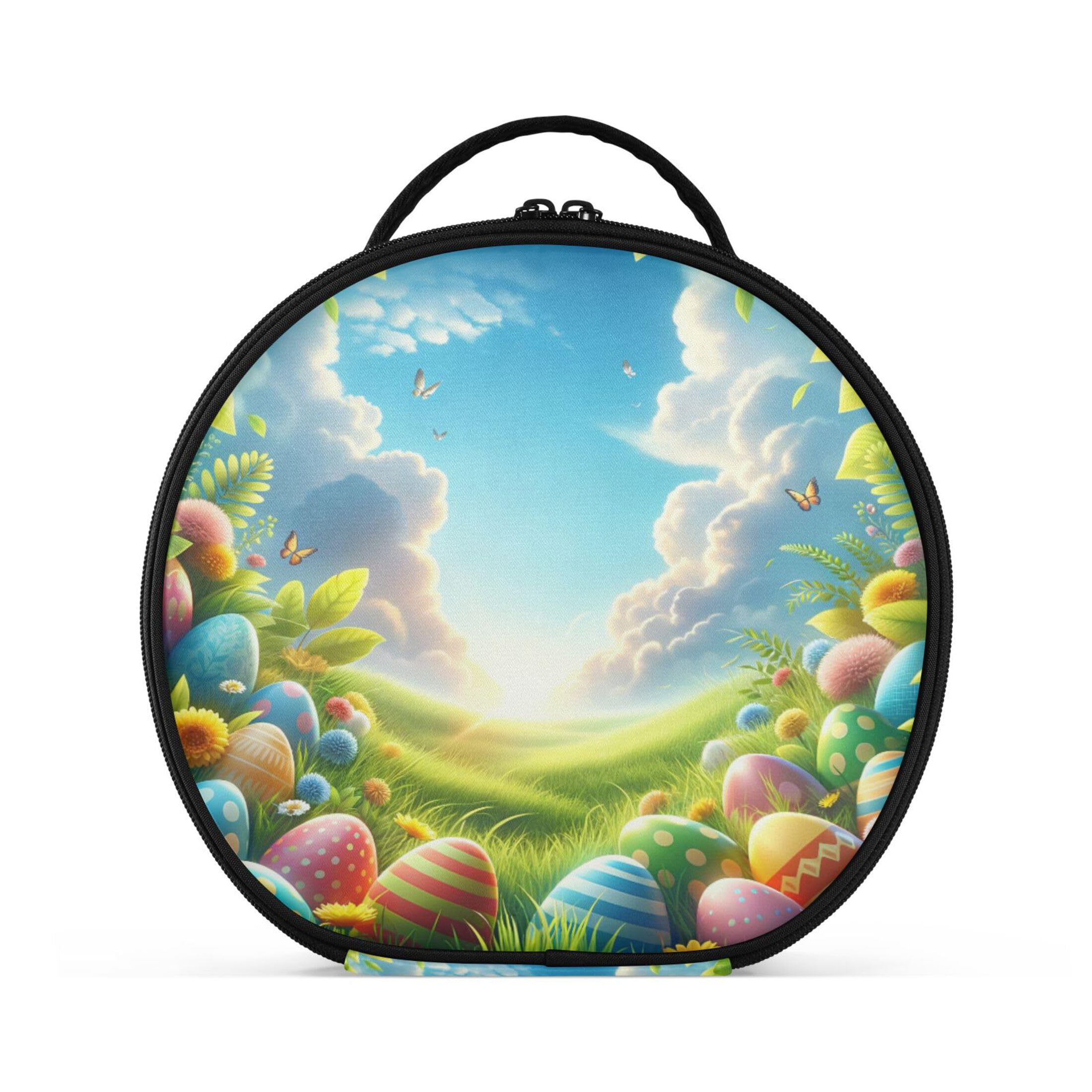 Takiito Easter Eggs Travel Makeup Case Portable Makeup Box Artist Cosmetic Case Organizer With Adjustable Dividers