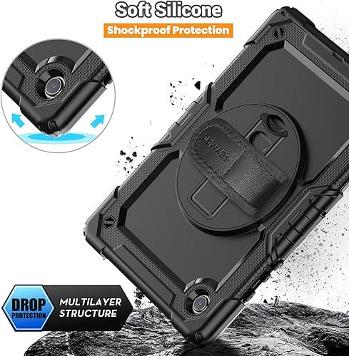 Miniatura 14 de SEYMAC Funda para Samsung Galaxy Tab S10 Lite/S10 FE/ S9 FE/ S9 5G (10.9''/11''), resistente a prueba de golpes con protector de pantalla, soporte
