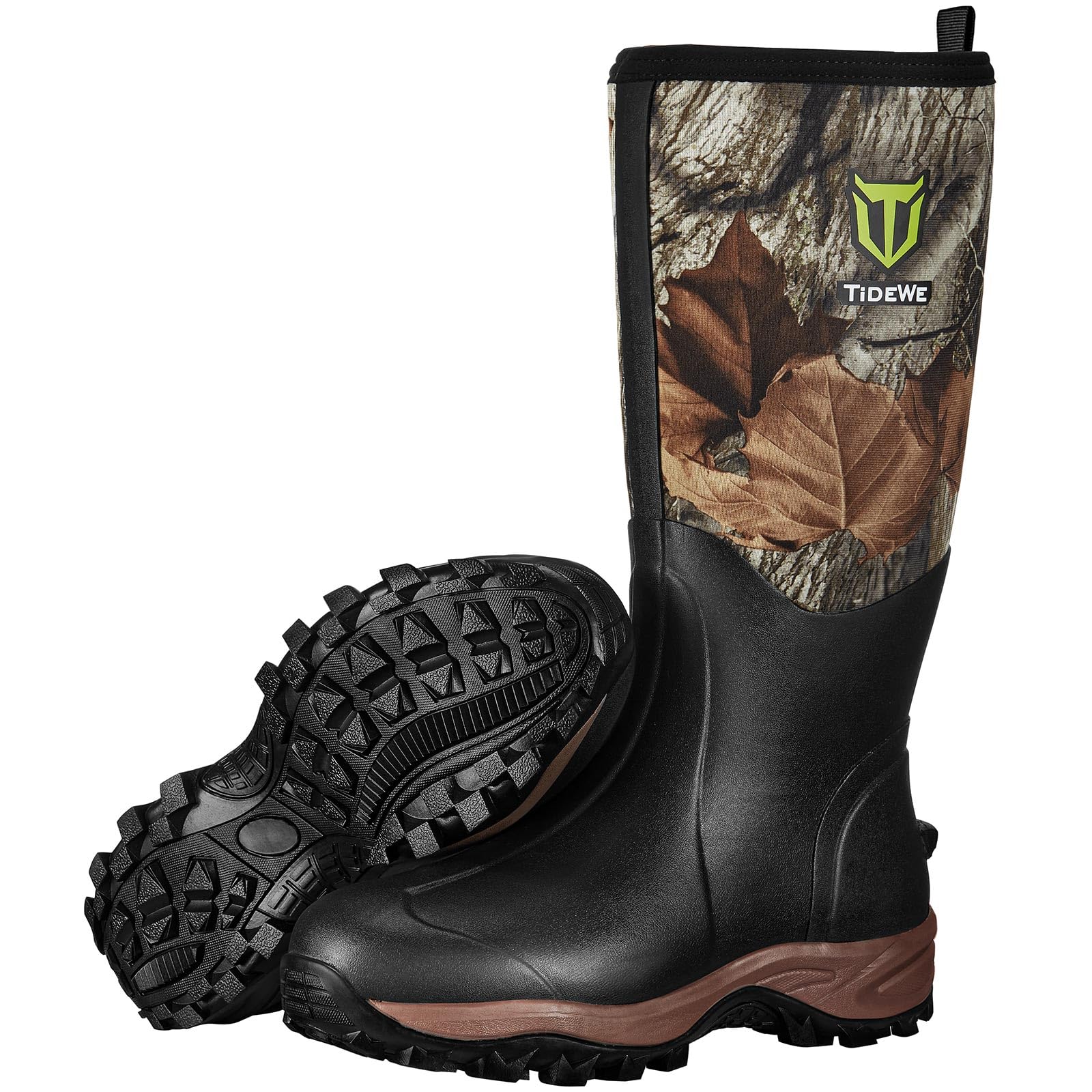 TideWe Rubber Neoprene Boots Men and Women, Waterproof Durable 6mm Neoprene Boot, Rain Boot Hunting Boot Arctic Outdoor Boot（Ger‖）
