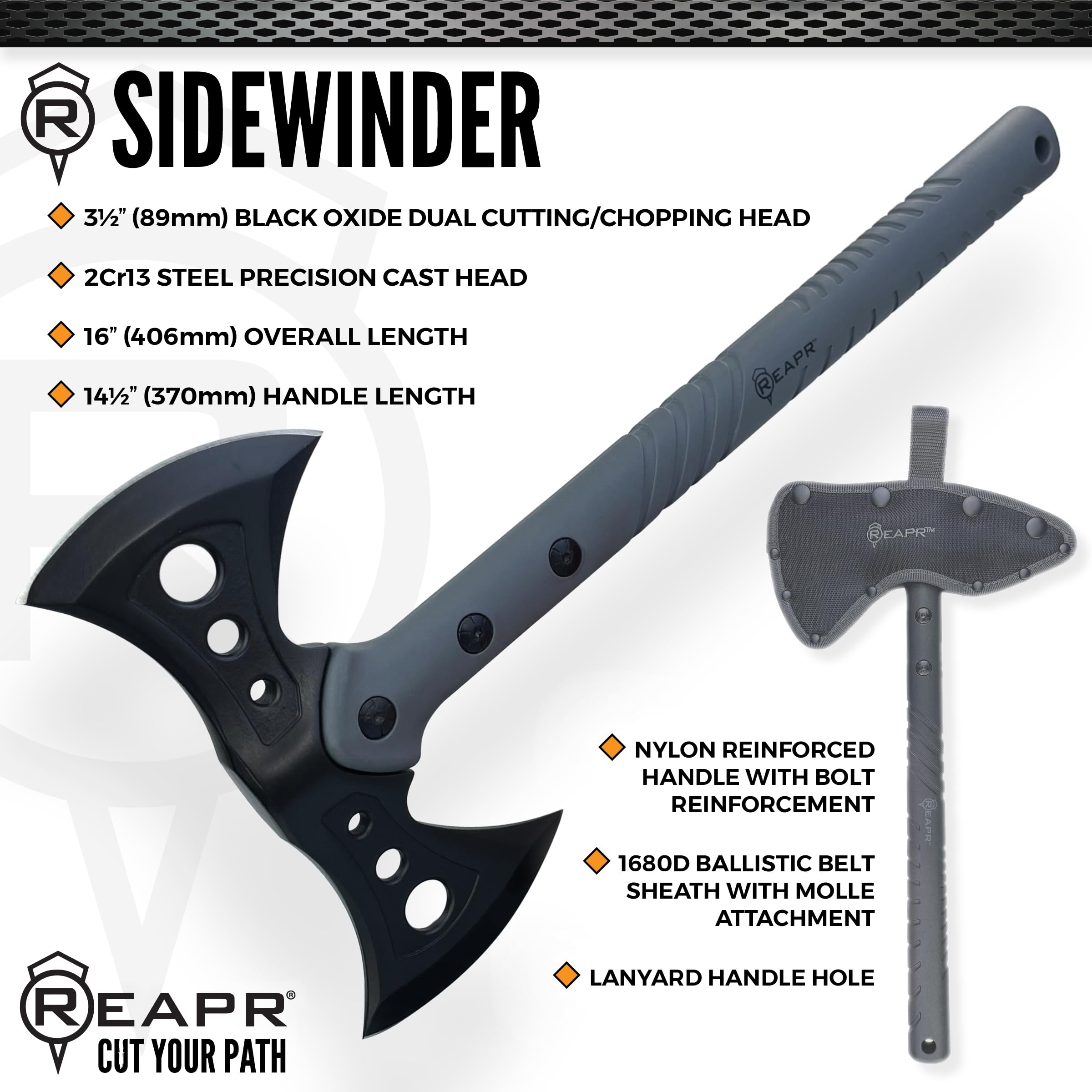 Reapr Sidewinder Tactical Double Axe – 16