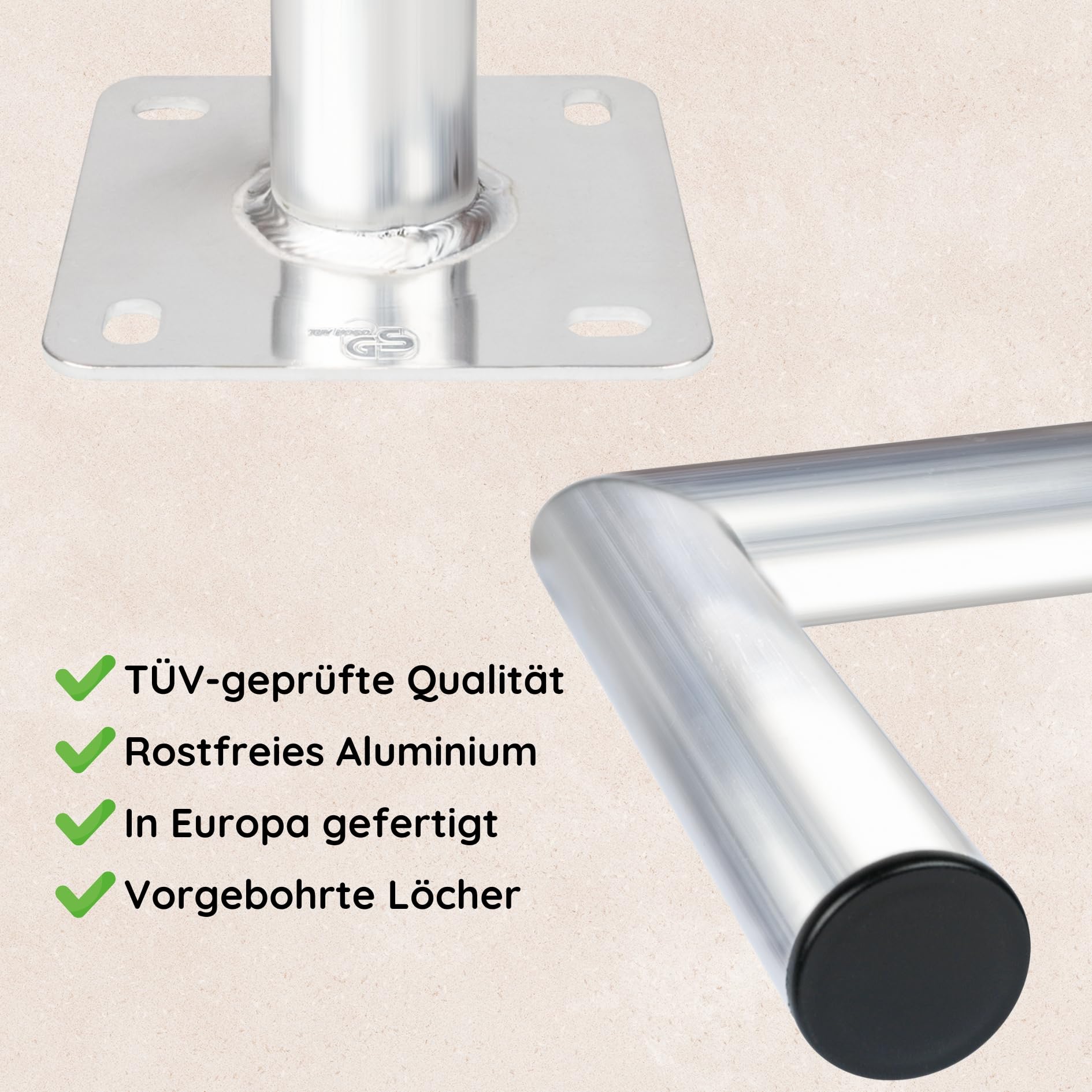 SCHWAIGER -5149- Soporte para Antena parabólica | Antena Sat | Sistema de satélite | Soporte de Pared | Aprobado por TÜV | Distancia a la Pared 35 cm | Plata