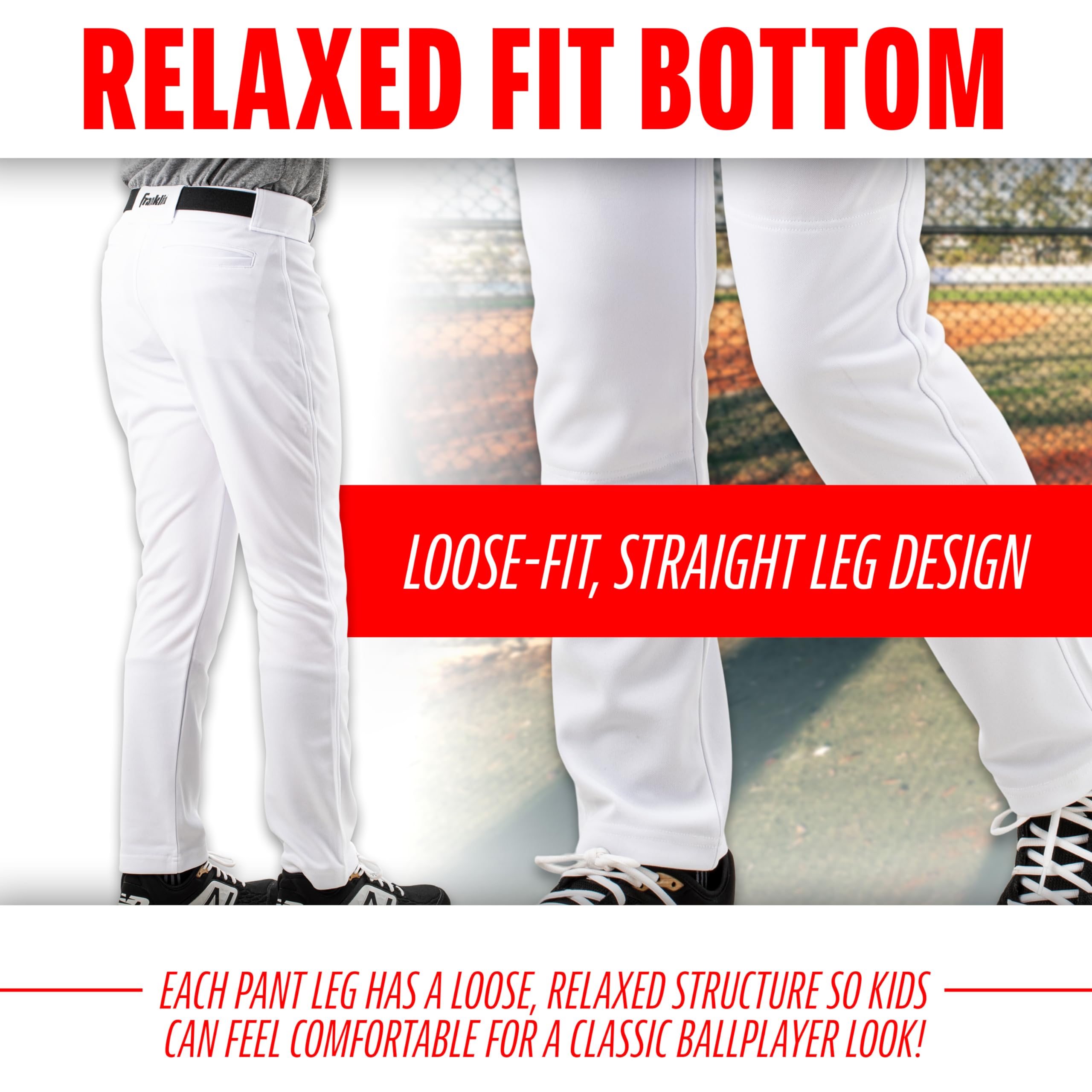 Franklin Sports Youth Baseball Pants - Pantalones de béisbol Juveniles Unisex niños