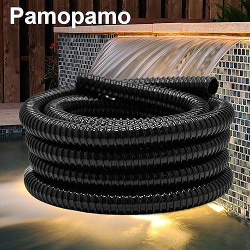 Miniatura 4 de Tubo de estanque de 1 pulgada, tubo de agua corrugado de 1 pulgada de identificación, manguera flexible de PVC de 20 pies de longitud con accesorios