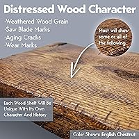 Vista 5 de Rustic Floating Shelves Reclaimed Wood Floating Shelves Farmhouse Shelves Oak Floating Shelf