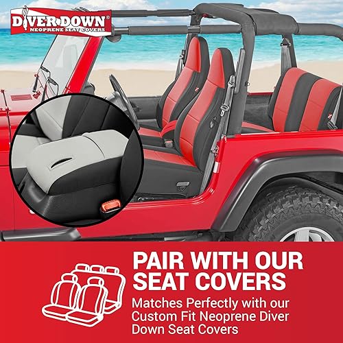 Miniatura 6 de Diver Down Funda de neopreno para consola central  Se adapta a Jeep 1997-2006 TJ Wrangler  Funda acolchada para reposabrazos  No te quema el codo