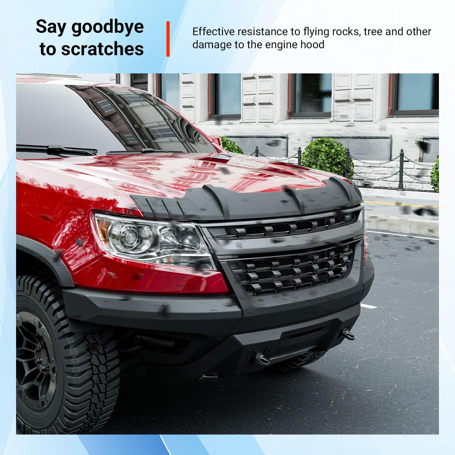 powoq Hood Protector Compatible with 2015-2022 Chevy Colorado Deflector Upgraded TPE Shield Hood Deflector Replacement for 2015-2022 Chevy Colorado Accessories