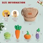 Nocciola 15 Pack Grocery Bag Fruits and Vegetables Crinkle Dog Squeaky Toys, Small Dog Toys for Aggressive Chewers, Durable Plush Christmas Dog Toys for Small Medium Size Dogs, Puppy Dog Chew Toys