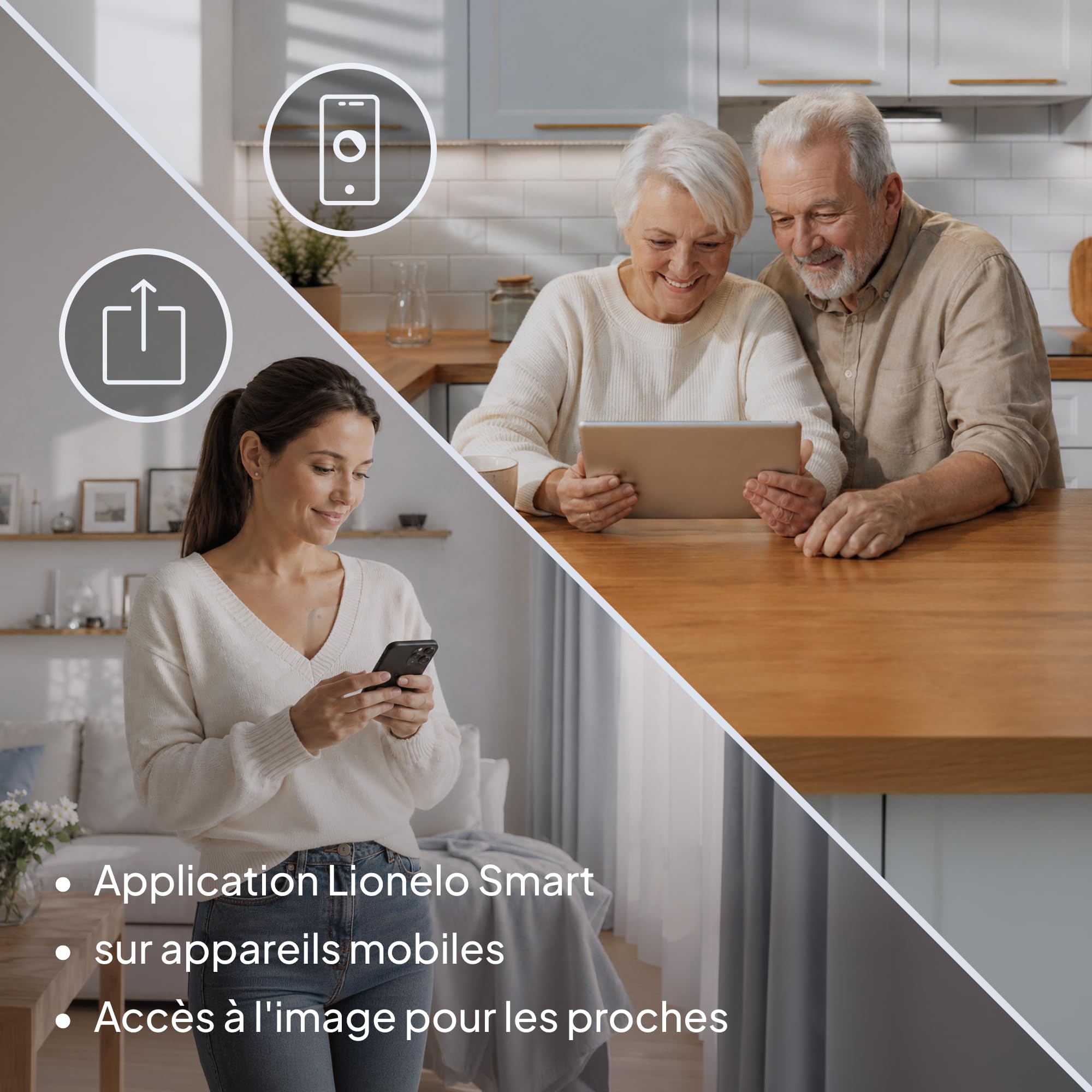 lionelo Babyline 8.4 Babyphone Caméra Full HD, Écran 5", Application Wi-FI