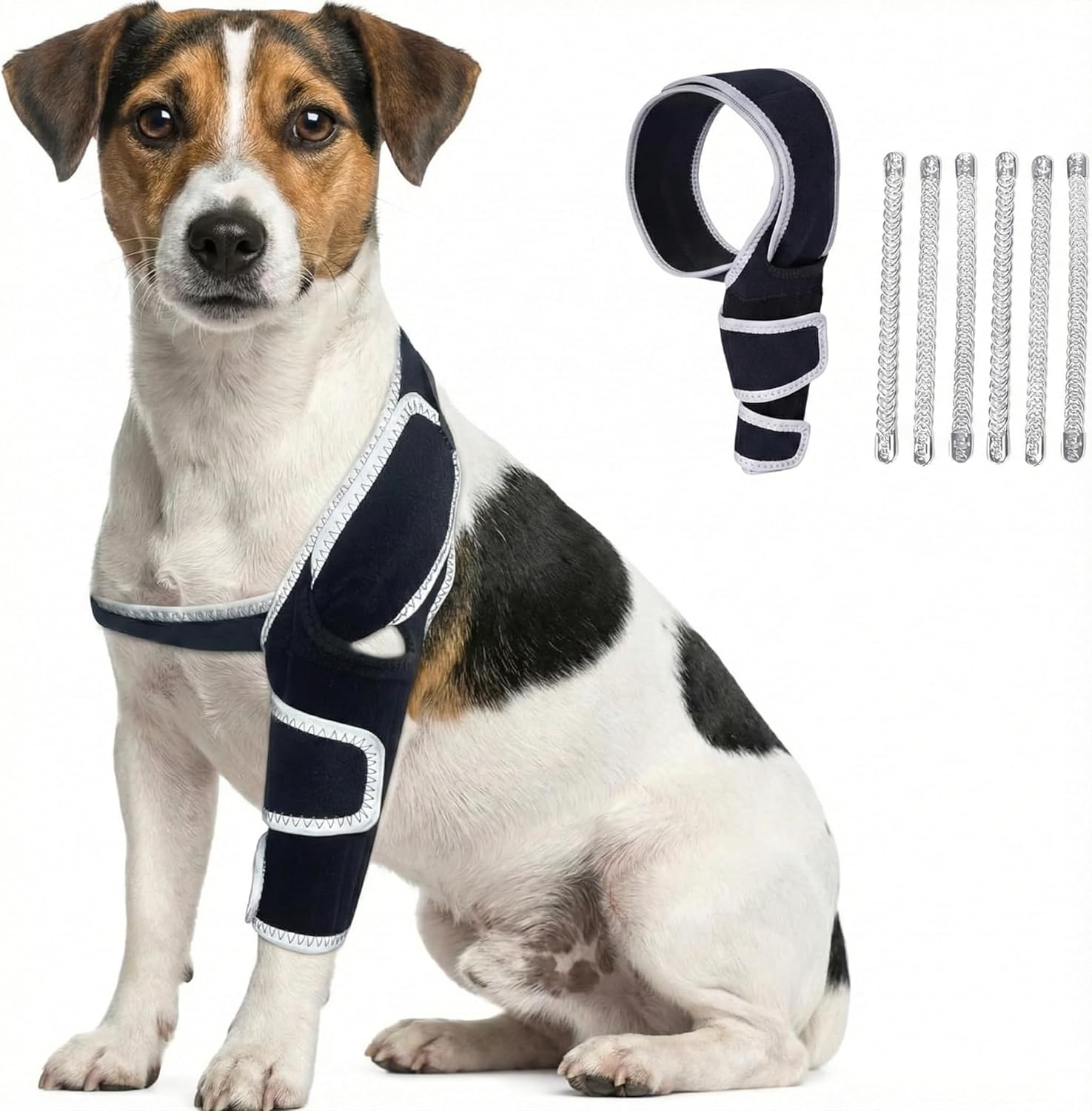 Dog Knee Brace for Torn ACL Hind Leg Support, Metal Splint Stabilization System, Secure Fit for Active Recovery & Cruciate Ligament Care, Helps Manage Muscle Movement – Size L