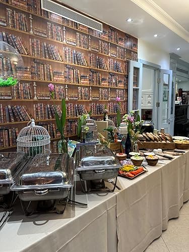 Miniatura 3 de MyFun Papel pintado de estantería vintage falso adhesivo de PVC extraíble despegar y pegar, adhesivo de pared para biblioteca escolar estantería