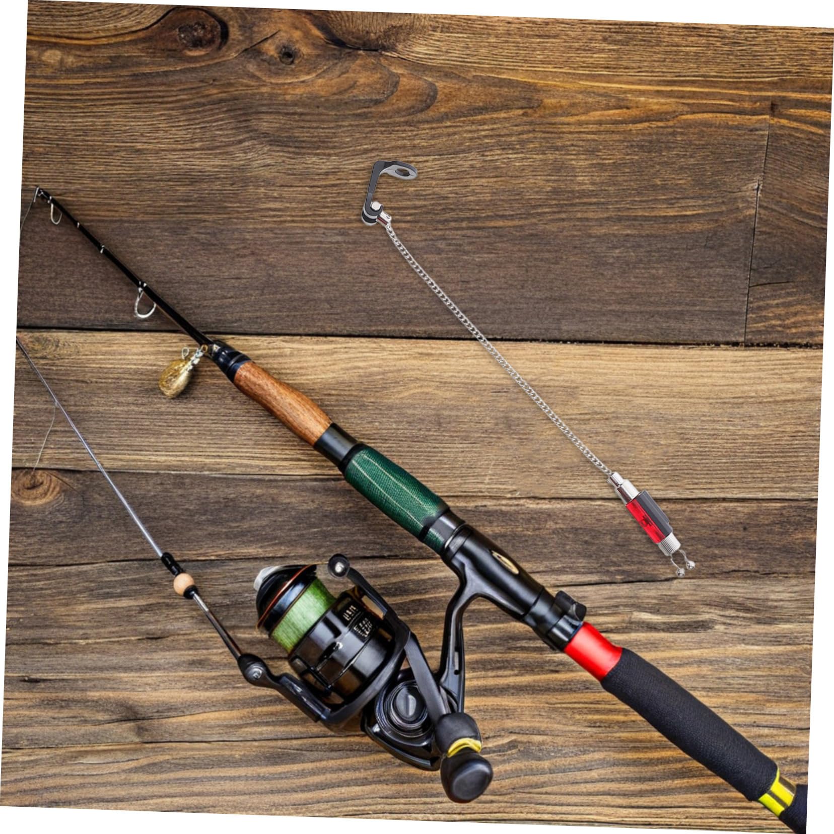 Anneome 4 Pezzi Fishing Alarm Swingers per Carpe con Catena Flessibile Senza Luce Indicatori Morsi Resistenti alle Intemperie Clip Facile per Canna da Pesca Outdoor