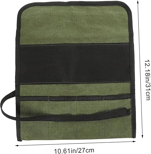 Miniatura 2 de DOITOOL Bolsa de herramientas de lona, organizador de rollo, llave de lona, bolsa de herramientas enrollable para carpintería, bolsa organizadora de