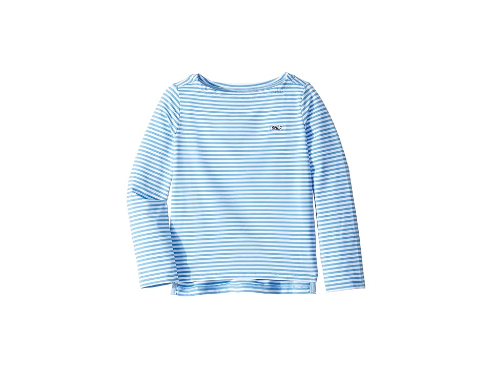 

Vineyard Vines Kids Long Sleeve Boat Neck Simple Tee (Toddler/Little Kids/Big Kids) (Ocean Breeze) Girl's Clothing, Blue