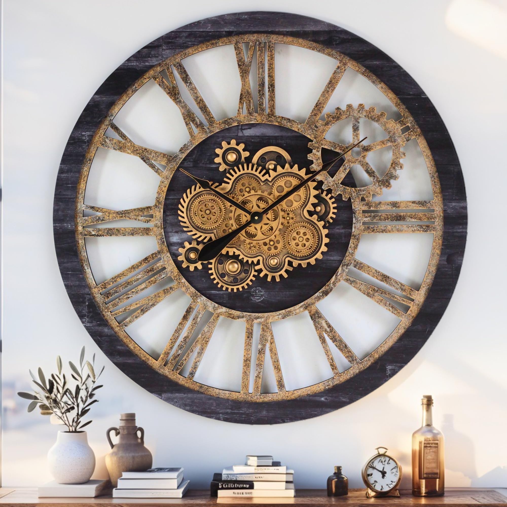 Amazon.com: ImprovingLife The Gears Clock 36'' Inch Real Moving
