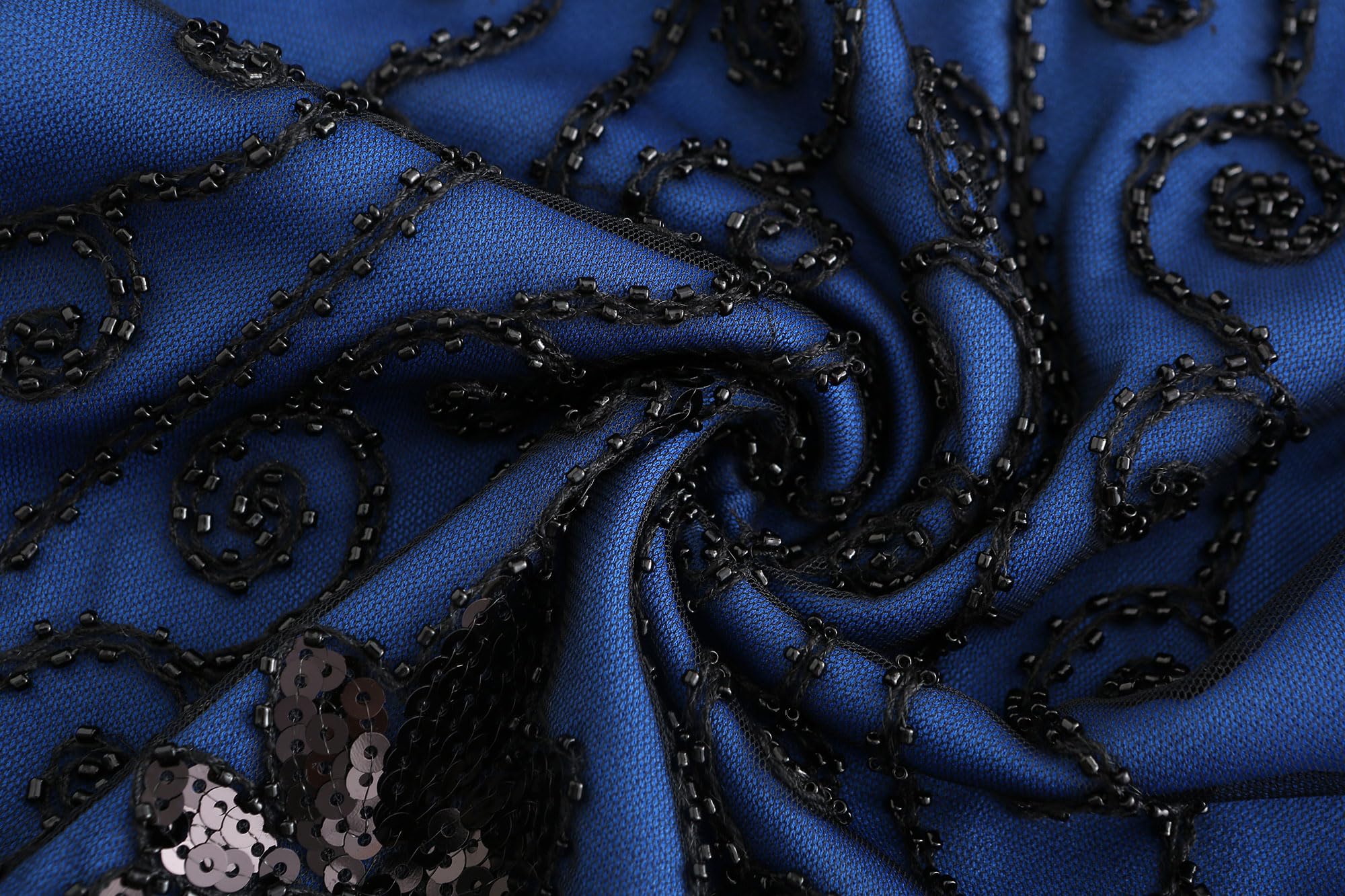 Gionforsy Robe à paillettes pour femme - Manches courtes - Style années 20 - Pour fête à thème Gatsby, Halloween, carnaval