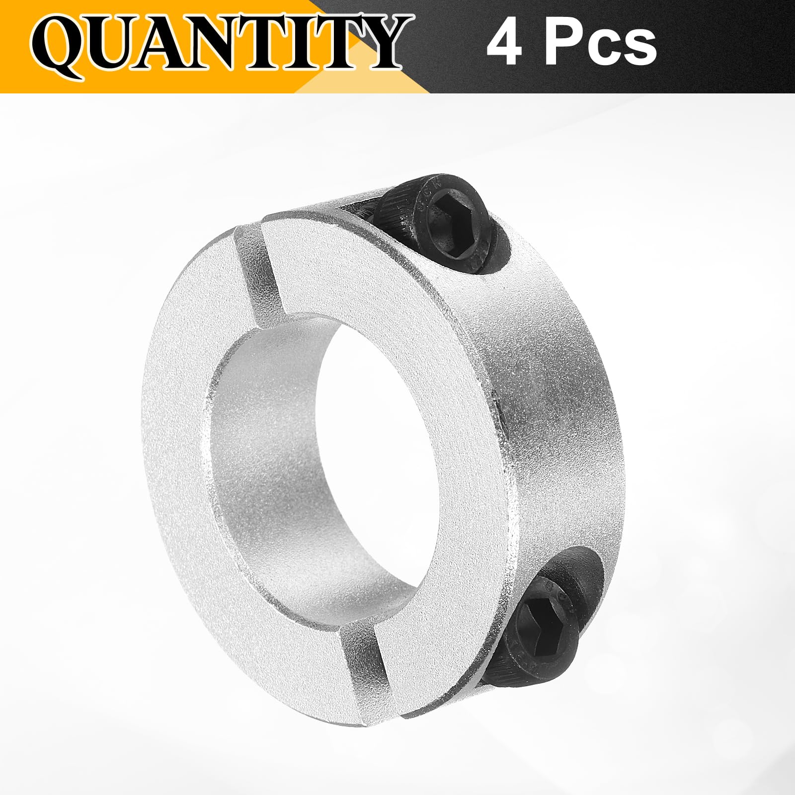 QUARKZMAN 4 Pezzi Collare A Doppia Divisione Per Albero, 28mm Diametro Interno Collare Di Bloccaggio A Due Pezzi 48mm Diametro Esterno 15mm Spessore, Con Vite Di Fissaggio Collare Diviso