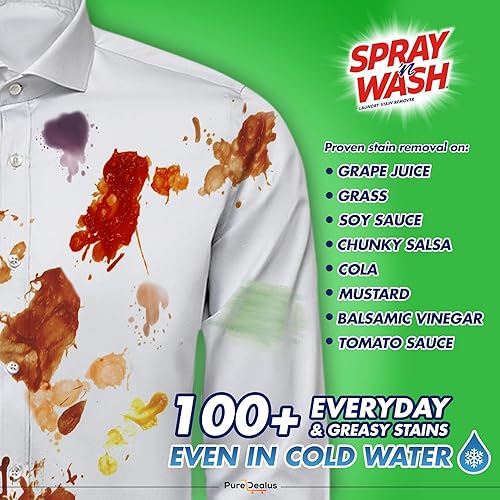 Miniatura 5 de Recambio removedor de manchas en aerosol y lavado. 1 paquete. 60 onzas líquidas. Incluye embudo plegable de silicona PuredealUS para una fácil