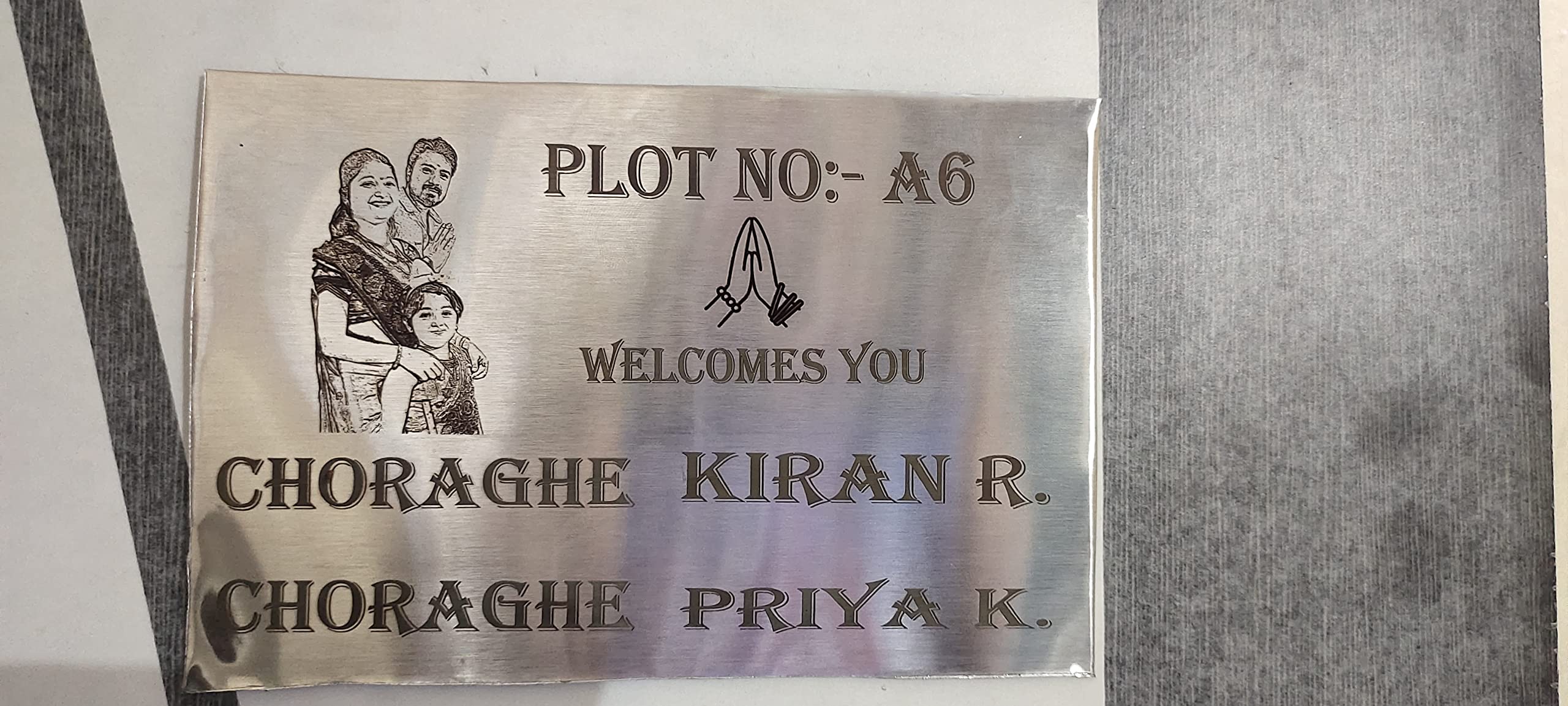 LASER engraving (Steel, 8X5 inch)