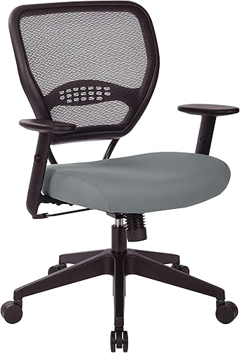 Miniatura 15 de Space Seating Serie 55 - Silla de escritorio de oficina ajustable con soporte lumbar integrado, malla negra Malla Negra,Azul (Blue Mesh),Malla