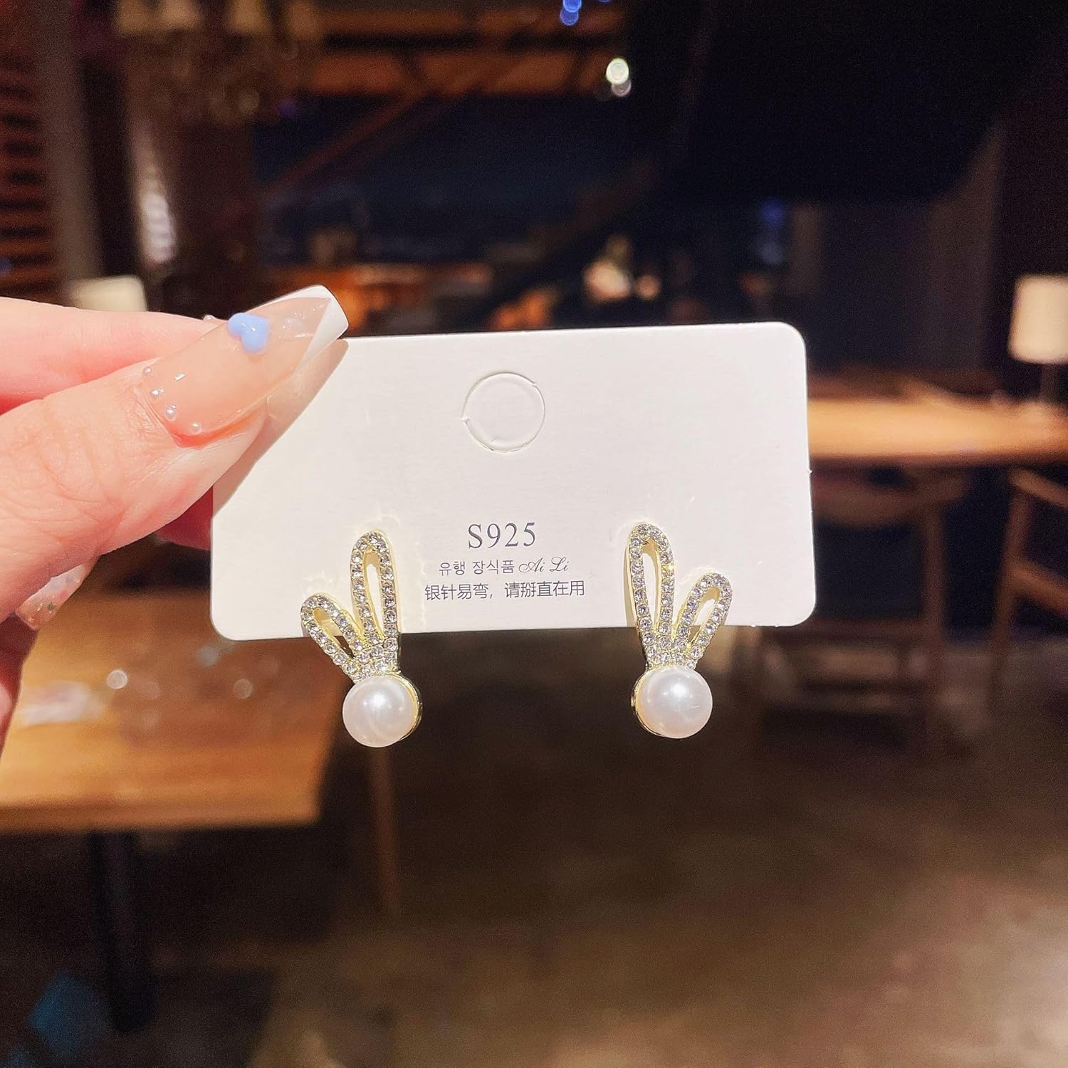 ONLYJUMP Rabbit Pearl Small Earrings for Women Rabbit Earring Tiny Rabbit Stud Earrings Bunny Animal Cartilage Small Studs Earring Carrot Cute Jewelry Gifts - Image 5