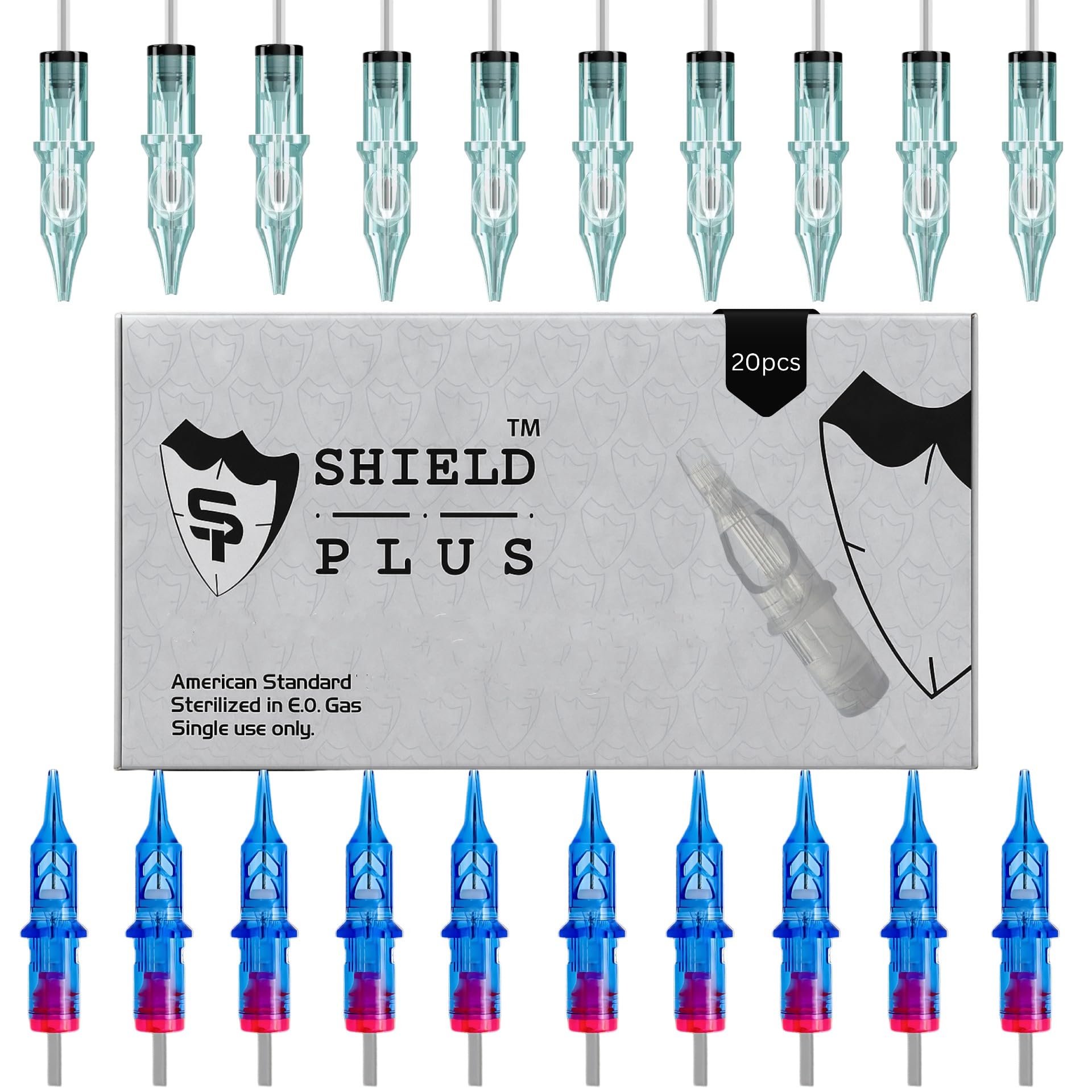 SHIELD PLUS 9RL 15M1 Tattoo Cartridge Tattoo Needle for Tattoo Machine (Pack of 20)-picture-16