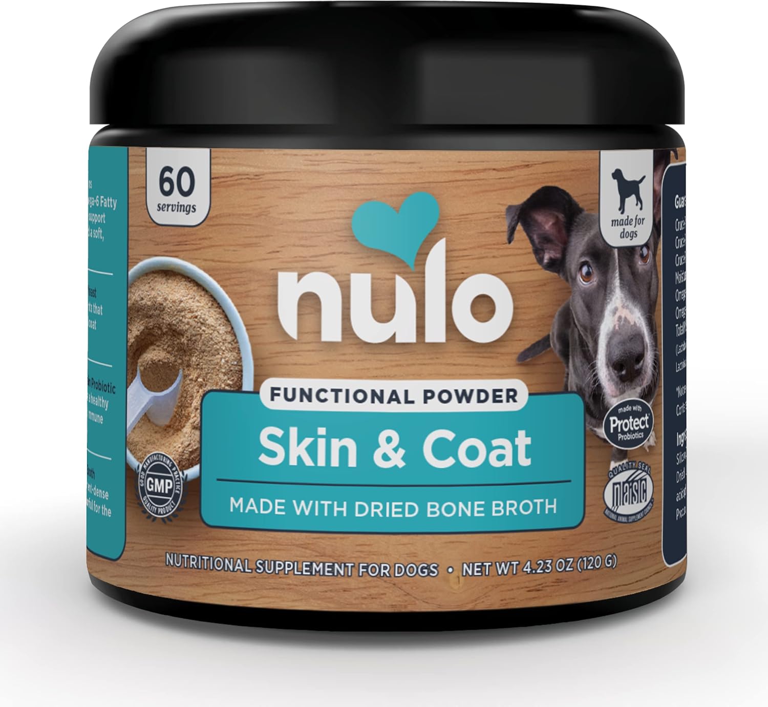 Nulo Functional Powder Skin & Coat Dog Supplement, Made