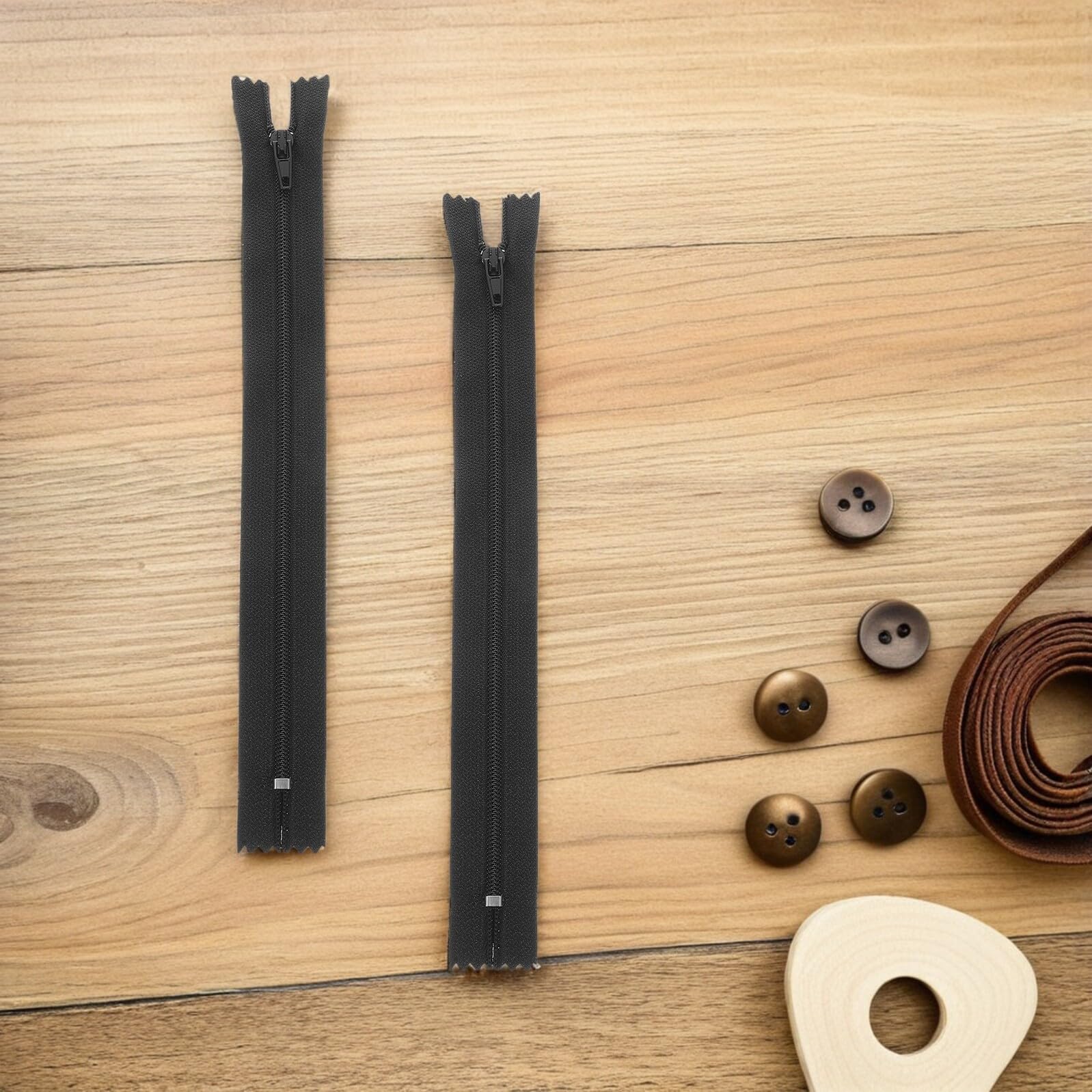 HOMSFOU 200 Pezzi Zipper Invisibile Materiale Da Cucire Cerniere Sostituibili Cerniere Invisibili Cerniera Artigianale Da Cucire Black