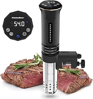 KitchenBoss Thermoplongeur Cuiseur Sous Vide Cuisson Basse Température: G300T Sous Vide Cooker 1100W, Calculateur d'Immersion de Cuisinière, IPX7 Imperméable à l'eau, Contrôle Précis de la Température