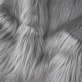 Gray Faux Fur Fabric for Crafts Squares Furry Fabric for Sewing, Costumes, Upholstery &
