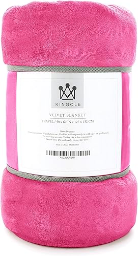 Kingole Manta de microfibra de franela afelpada. Suntuosa. Peso ligero. Acogedora. Para la cama o el sillón. Supersuave y cálida, en colores lisos.