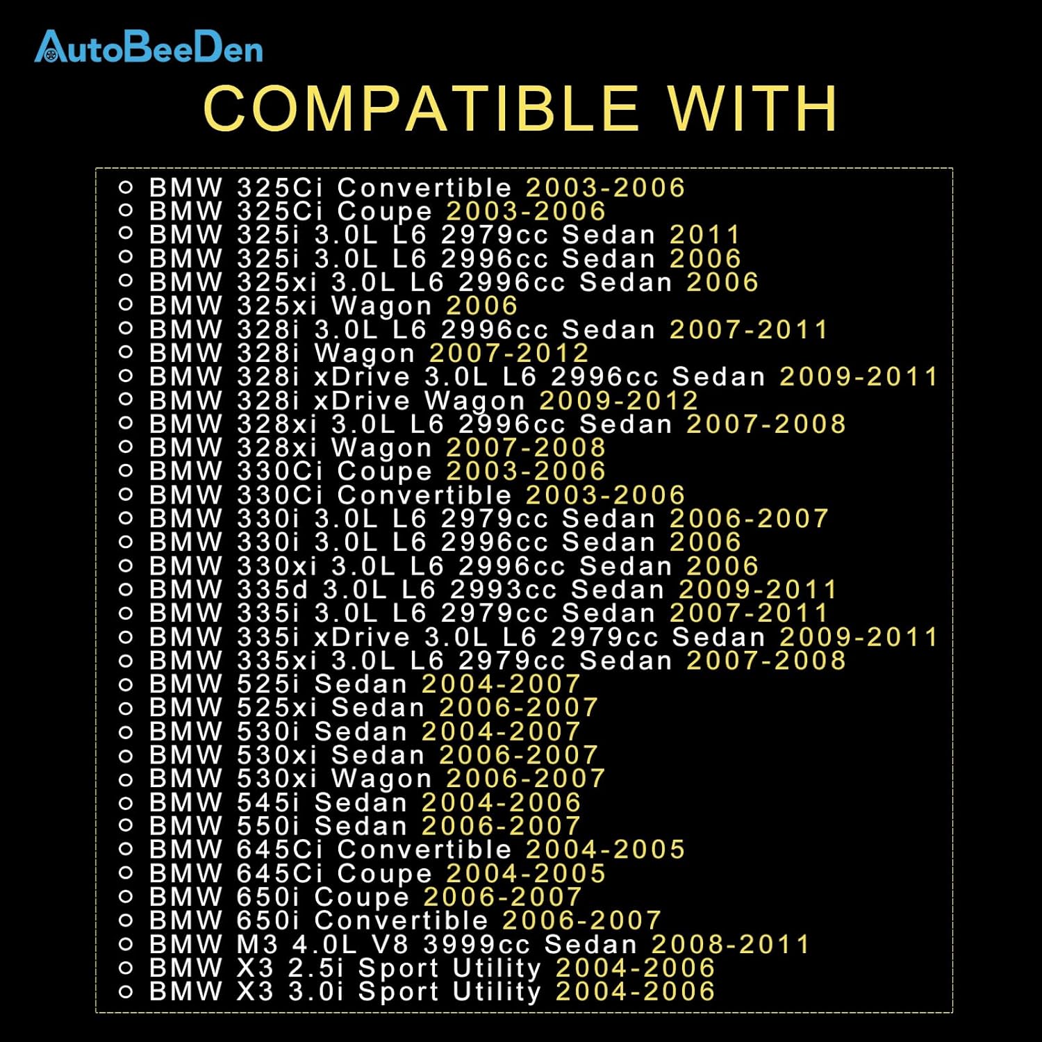 LED Fog Lights for BMW E60 E61 525i 525xi 530i 530xi 545i / E46 325Ci 330Ci / E90 E91 325i 325xi 328i 328xi 330i 330xi 335i / E63 E64 645Ci 650i/ E83 X3 / M3, 3 5 6 Series, SDN/WGN/CPE/CONV (LED Bulb)