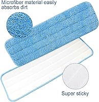 Vista 4 de 40 Pack Microfiber Mop Pads Machine Washable Cleaning Flat Mop Head Replacement Reusable Household Pads for Hardwood and Hard Surface Floor Cleaning
