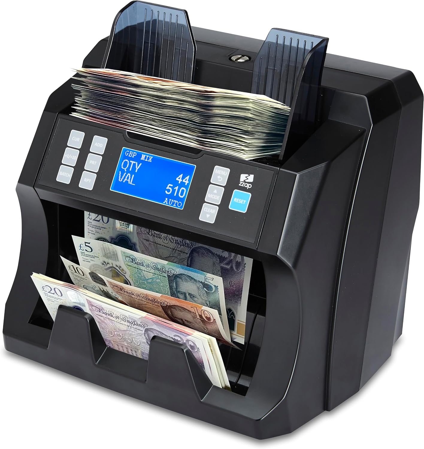 ZZap Banknote Counter & Counterfeit Detector - Money Cash Currency Machine NC45