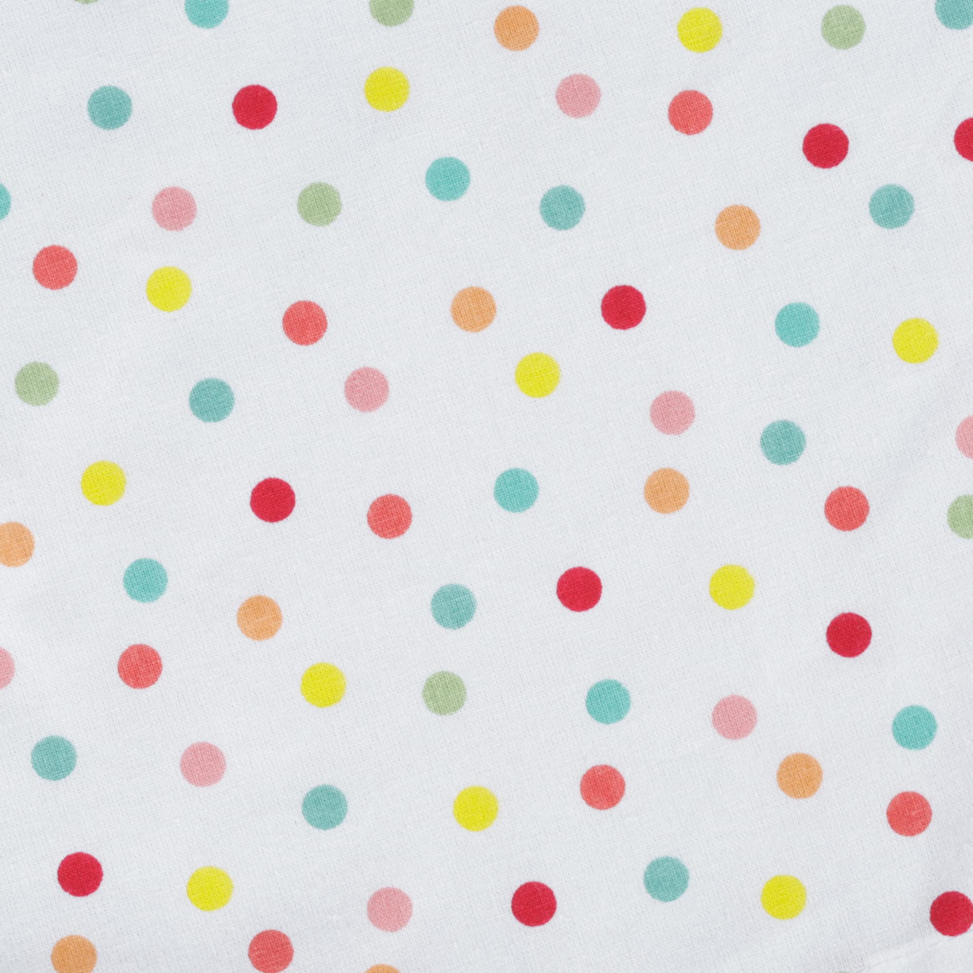 DII, Cotton, Multi Coloured Confetti Dots, Tablecloth, 70" Round, 70 inch (Round) - Image 2
