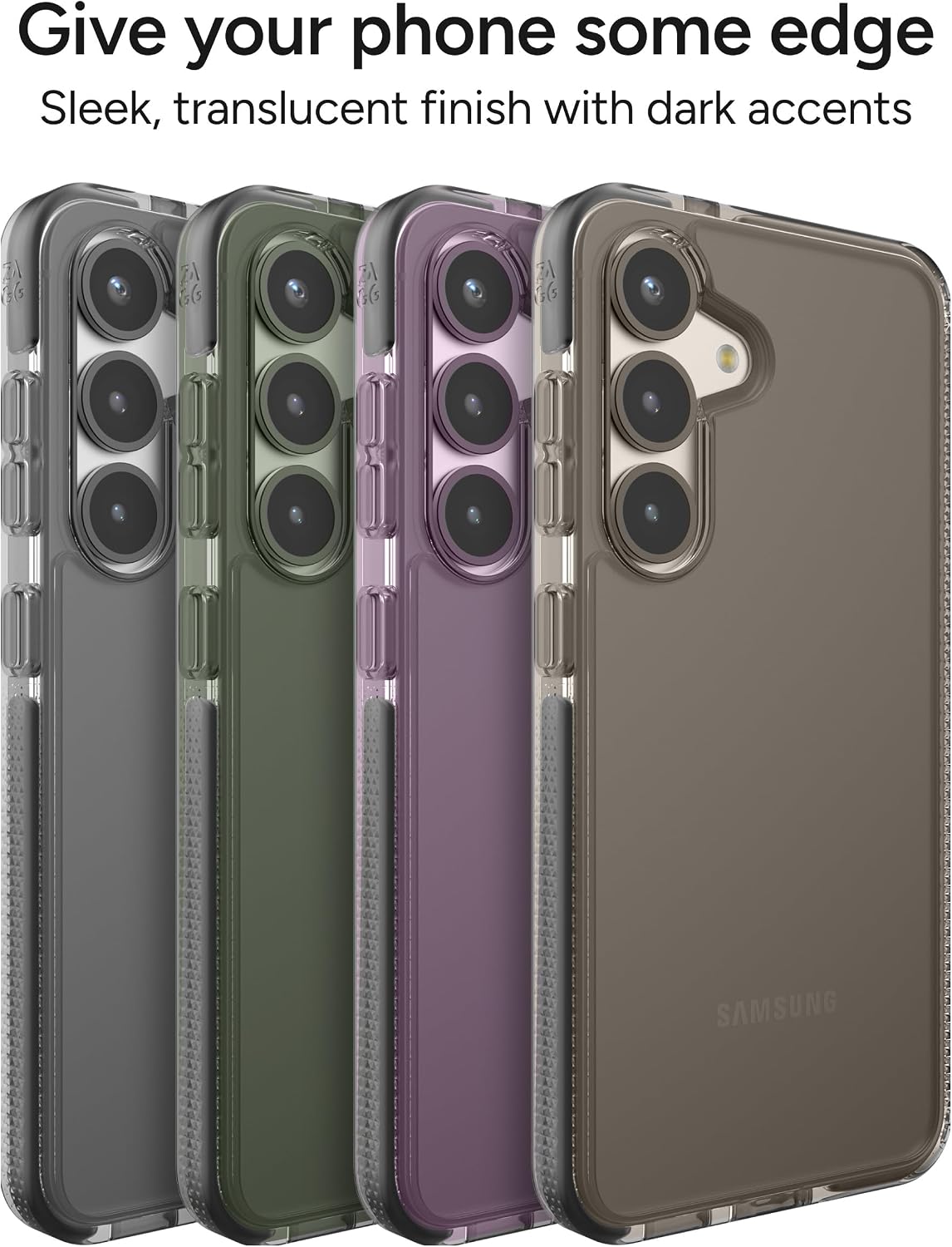 ZAGG Santa Cruz Samsung Galaxy S25 Case - Slim, 13ft Drop Protection, Wireless Charging Compatible, Graphene Strength, 70% Recycled Material, Anti-Scratch, Secure Grip, Midnight