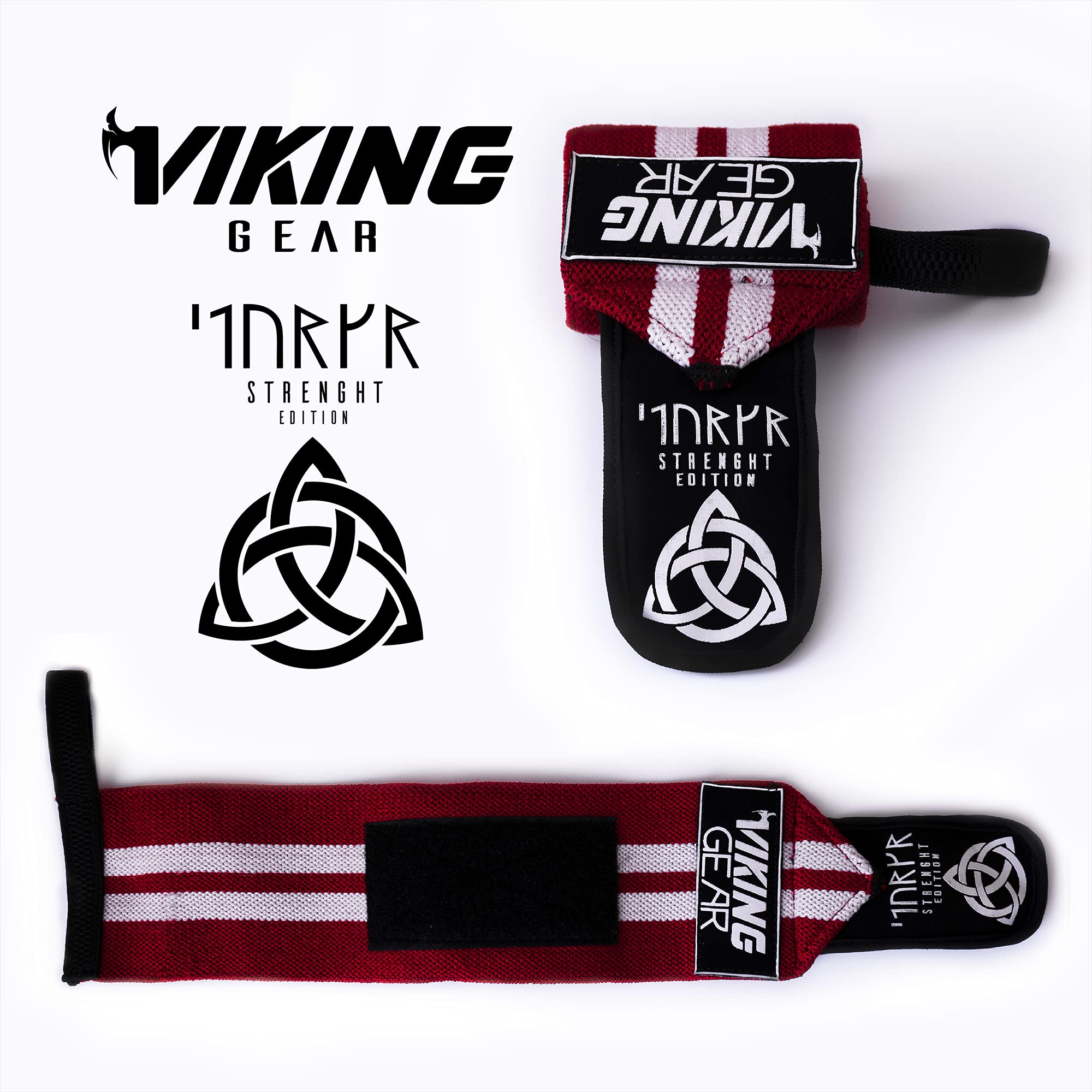 Gear wrist wraps | Red wrist wraps | Wrist support weightlifting | Wrist brace for weight lifting | Powerlifting wrist wraps | Crossfit wrist wraps | Heavy duty wraps | Bag Bundle