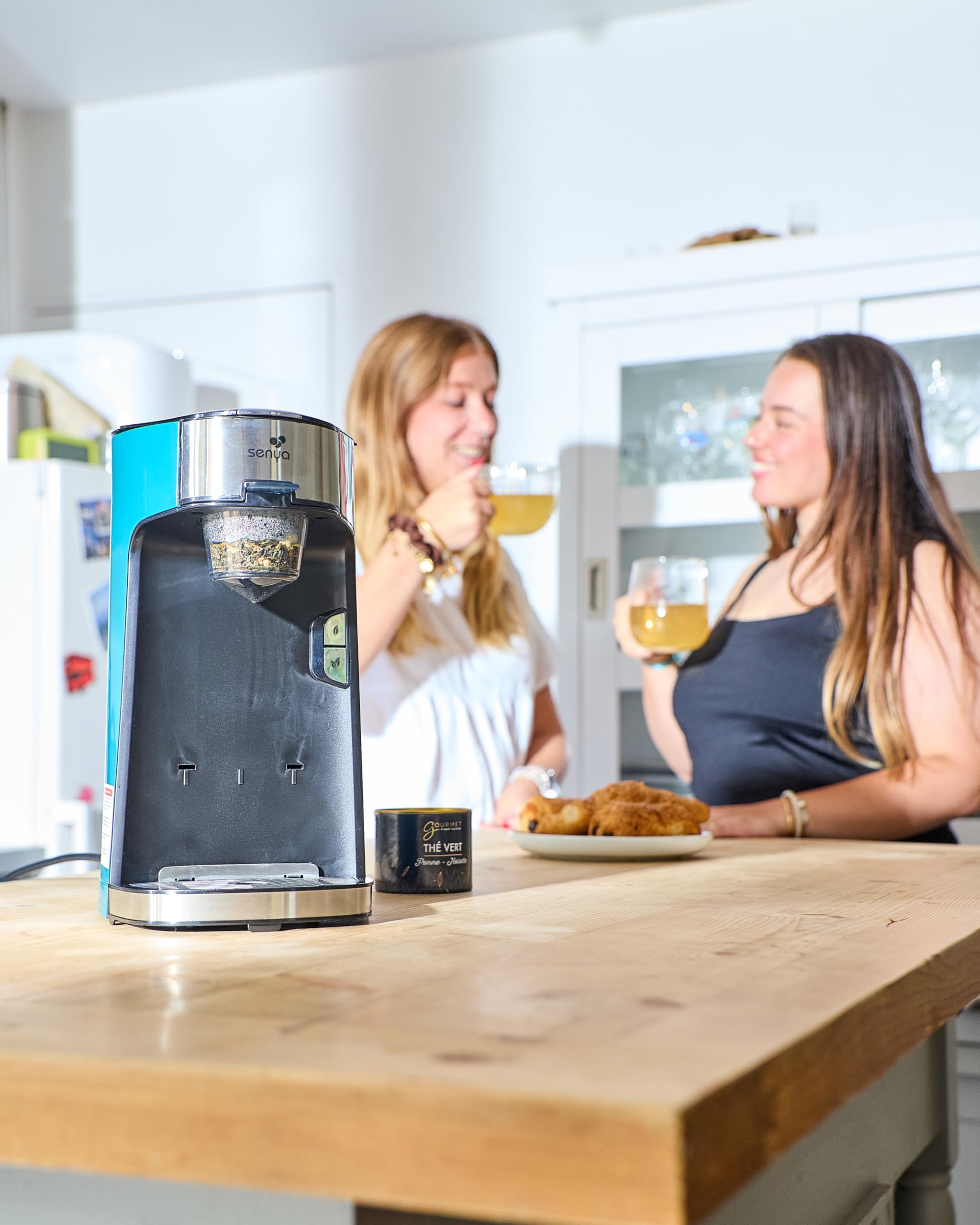 Machine à thé Tea Time SENYA, théière électrique 1415 W avec infuseur amovible